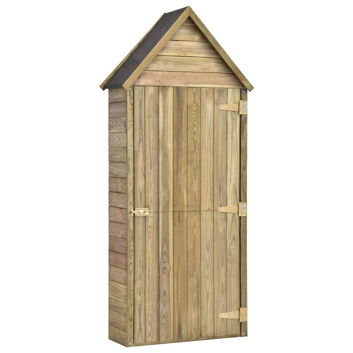 Magazie unelte de grădină cu ușă 69,5x32x178 cm lemn pin tratat - WALTI WALTI