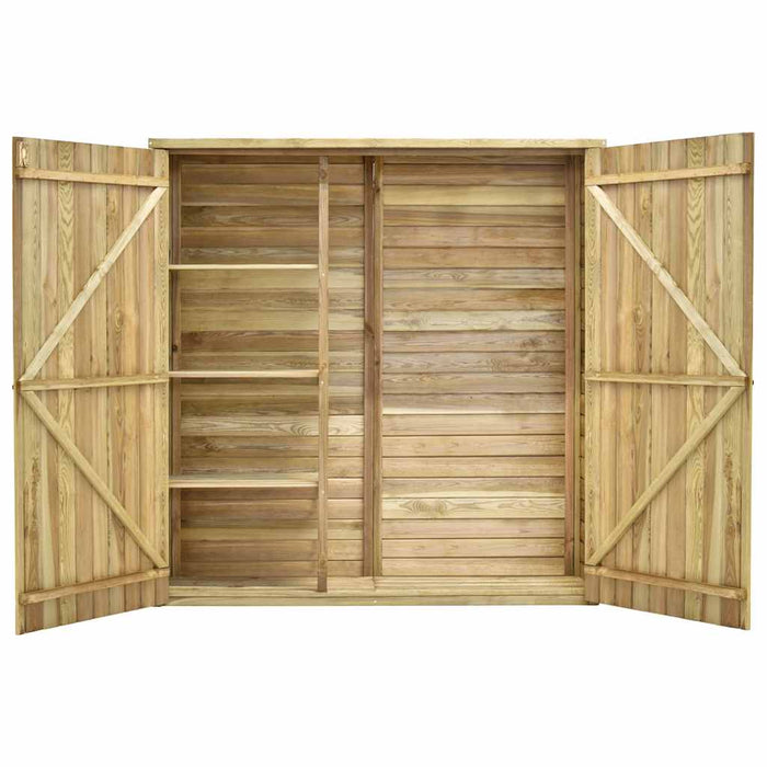 Magazie unelte de grădină, 163x50x171 cm, lemn pin tratat - WALTI WALTI