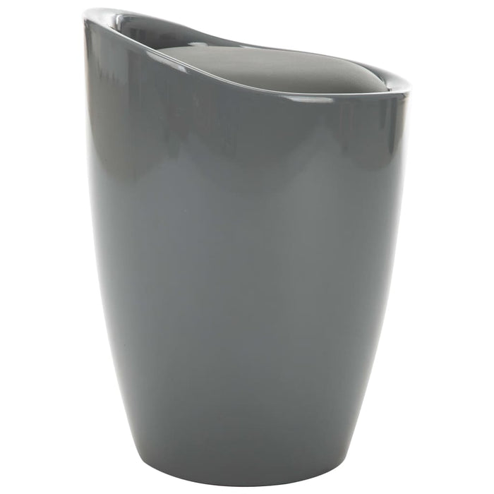 Scaun cu depozitare, gri, piele ecologică - WALTI WALTI