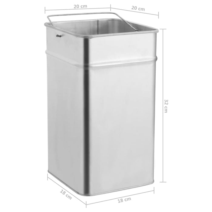 Coș de gunoi cu scrumieră, pentru hotel, negru, oțel, 36 L - WALTI WALTI