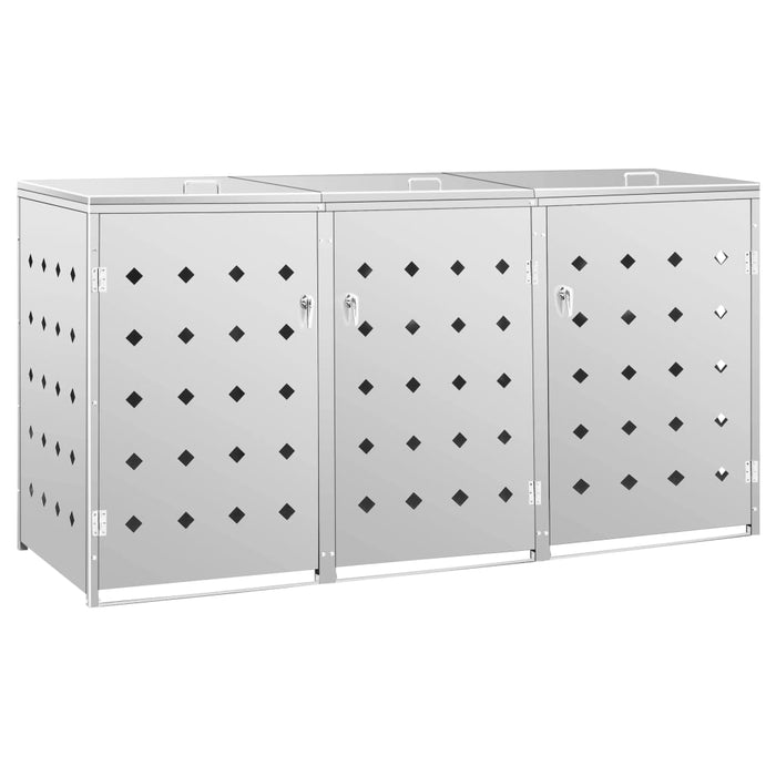 Magazie pentru trei pubele, oțel inoxidabil, 240 L - WALTI WALTI