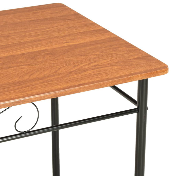 Set mobilier de bucătărie, 7 piese, maro, MDF și oțel - WALTI WALTI