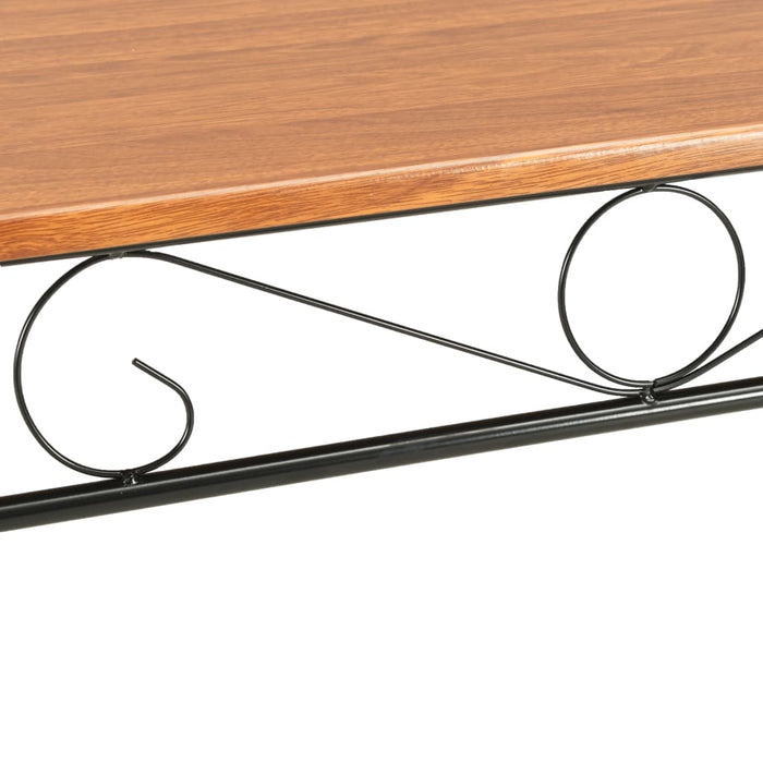 Set mobilier de bucătărie, 7 piese, maro, MDF și oțel - WALTI WALTI