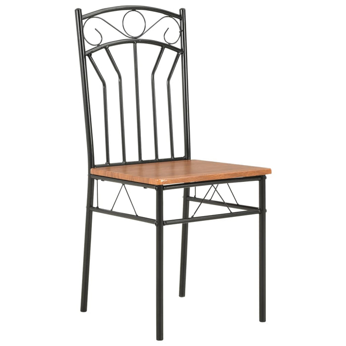 Set mobilier de bucătărie, 7 piese, maro, MDF și oțel - WALTI WALTI