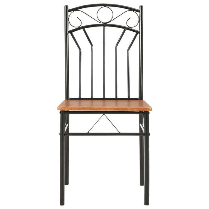 Set mobilier de bucătărie, 7 piese, maro, MDF și oțel - WALTI WALTI