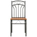 Set mobilier de bucătărie, 7 piese, maro, MDF și oțel - WALTI WALTI