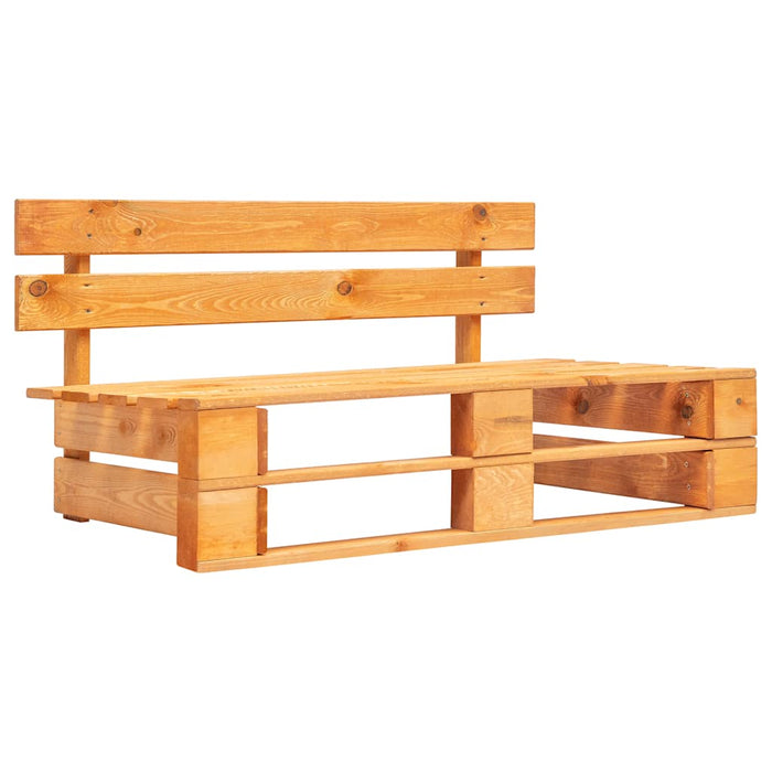 Canapea din paleți de grădină, perne roșii, lemn de pin WALTI