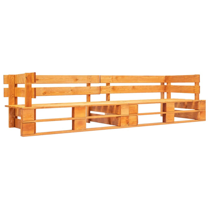 Set canapea grădină paleți cu perne gri, 2 piese, lemn de pin WALTI