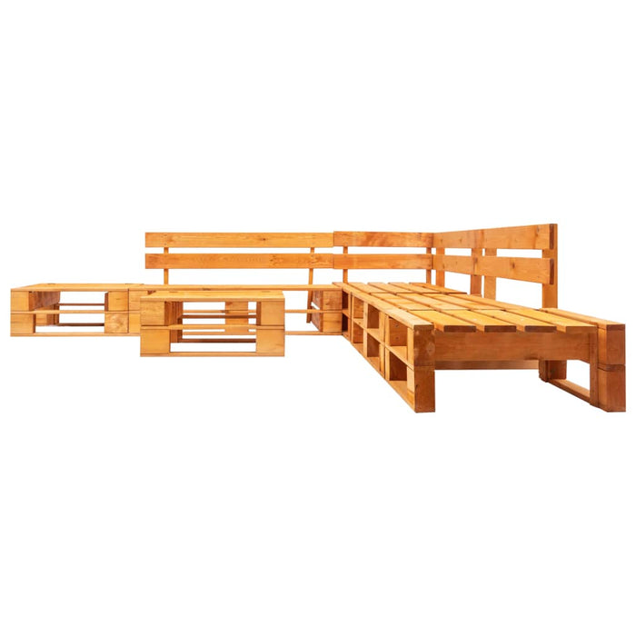 Set mobilier de grădină paleți, 6 piese, maro miere, lemn - WALTI WALTI