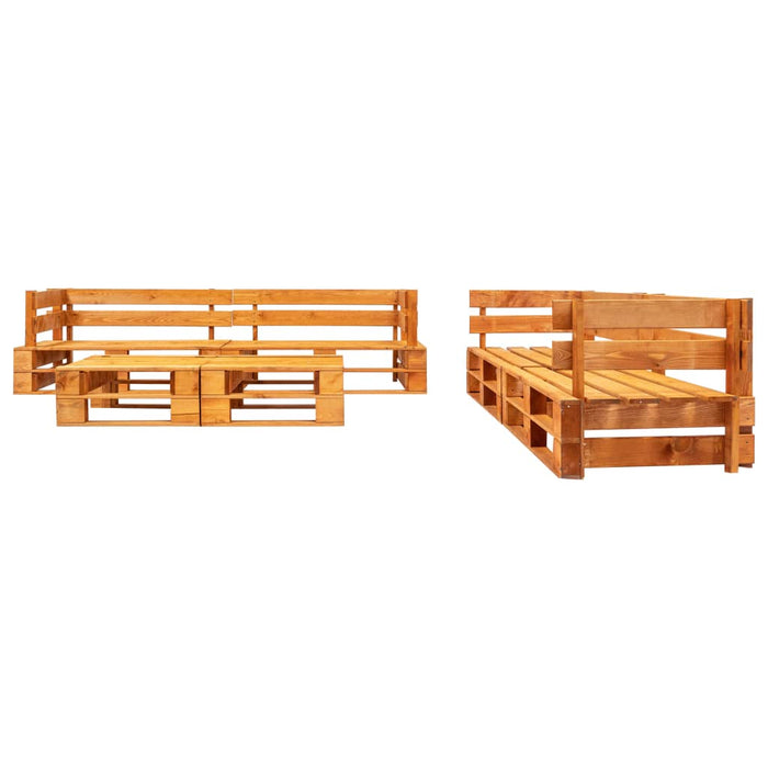 Set mobilier grădină din paleți, 6 piese, maro miere, lemn - WALTI WALTI