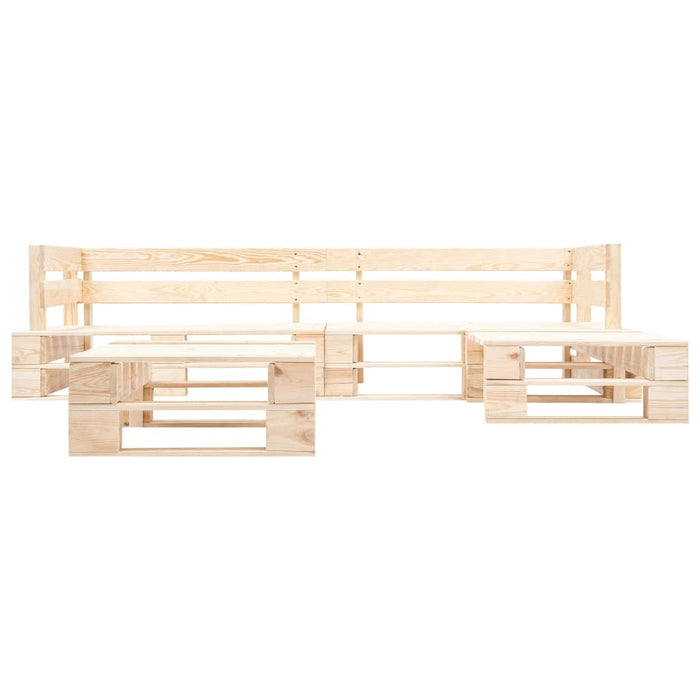 Set mobilier de grădină din paleți, 4 piese, natural, lemn - WALTI WALTI