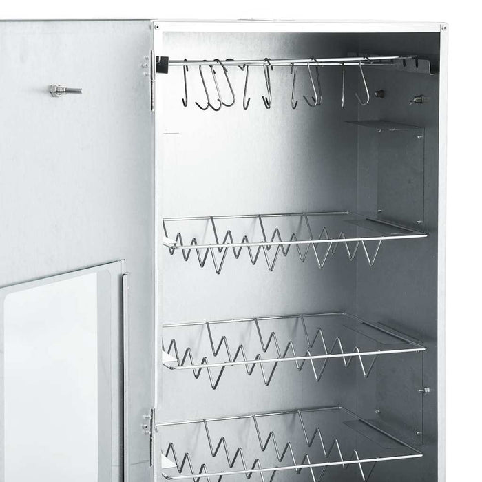 Afumătoare cuptor grătar cu 1 kg peleți lemn, 44,5x29x124 cm WALTI