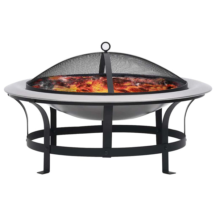 Vatră de foc de exterior cu grătar, 76 cm, oțel inoxidabil - WALTI WALTI