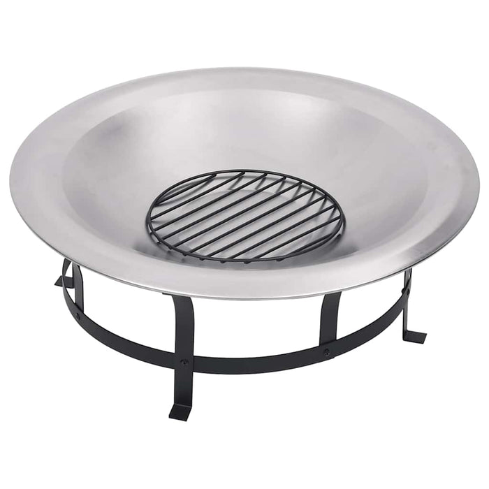 Vatră de foc de exterior cu grătar, 76 cm, oțel inoxidabil - WALTI WALTI