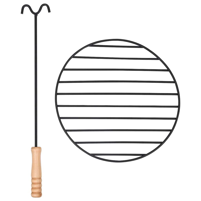 Vatră de foc de exterior cu grătar, 76 cm, oțel inoxidabil - WALTI WALTI