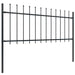 Gard de grădină cu vârf tip suliță din oțel 1070x80 cm, negru - WALTI WALTI