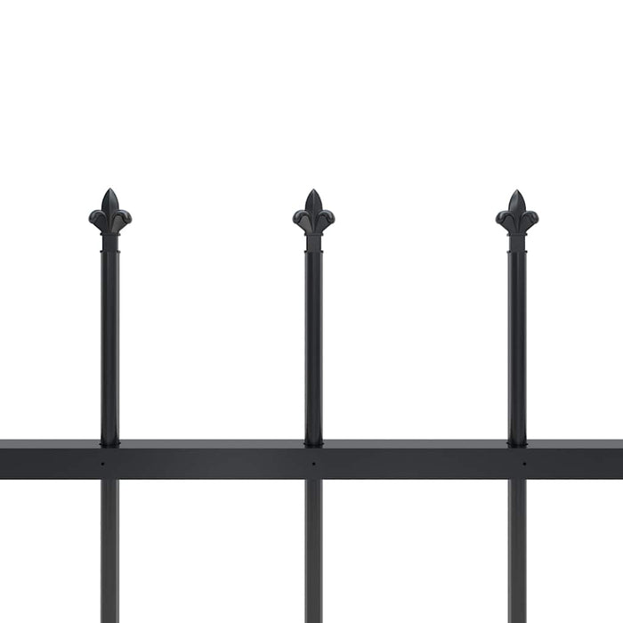 Gard de grădină cu vârf tip suliță din oțel 1070x80 cm, negru - WALTI WALTI