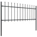 Gard de grădină cu vârf tip suliță din oțel 1426x80 cm, negru - WALTI WALTI