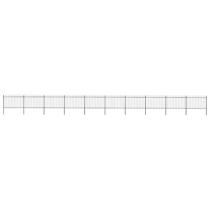 Gard de grădină cu vârf tip suliță din oțel 1781,5x120 cm, negru - WALTI WALTI