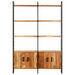 Bibliotecă cu 4 rafturi, 124x30x180 cm, lemn masiv de acacia - WALTI WALTI