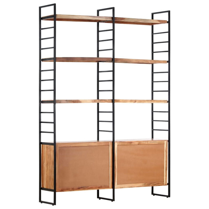 Bibliotecă cu 4 rafturi, 124x30x180 cm, lemn masiv de acacia - WALTI WALTI