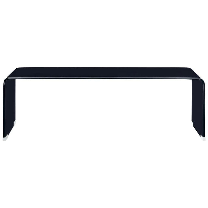 Măsuță de cafea, negru, 98x45x31 cm, sticlă securizată - WALTI WALTI