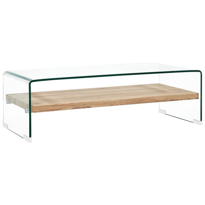 Măsuță de cafea, transparent, 98x45x31 cm, sticlă securizată - WALTI WALTI