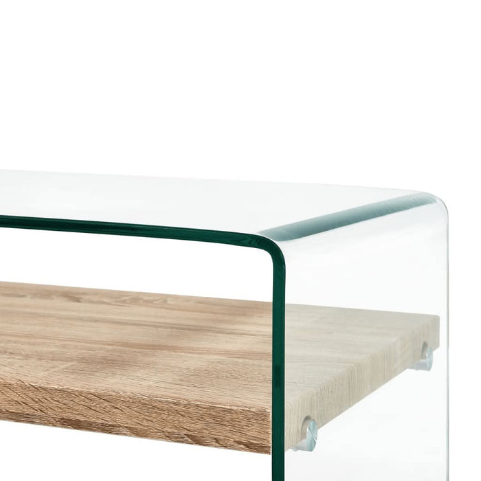 Măsuță de cafea, transparent, 98x45x31 cm, sticlă securizată - WALTI WALTI