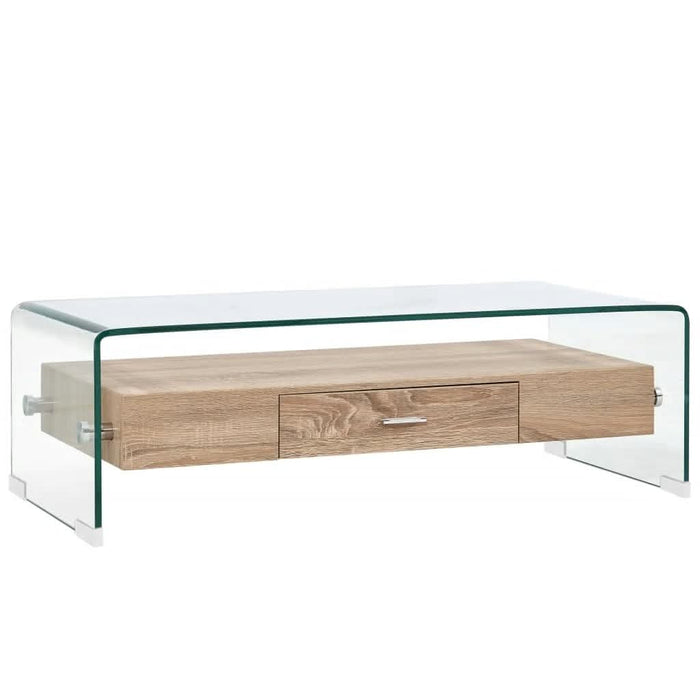 Măsuță de cafea, transparent, 98x45x31 cm, sticlă securizată - WALTI WALTI