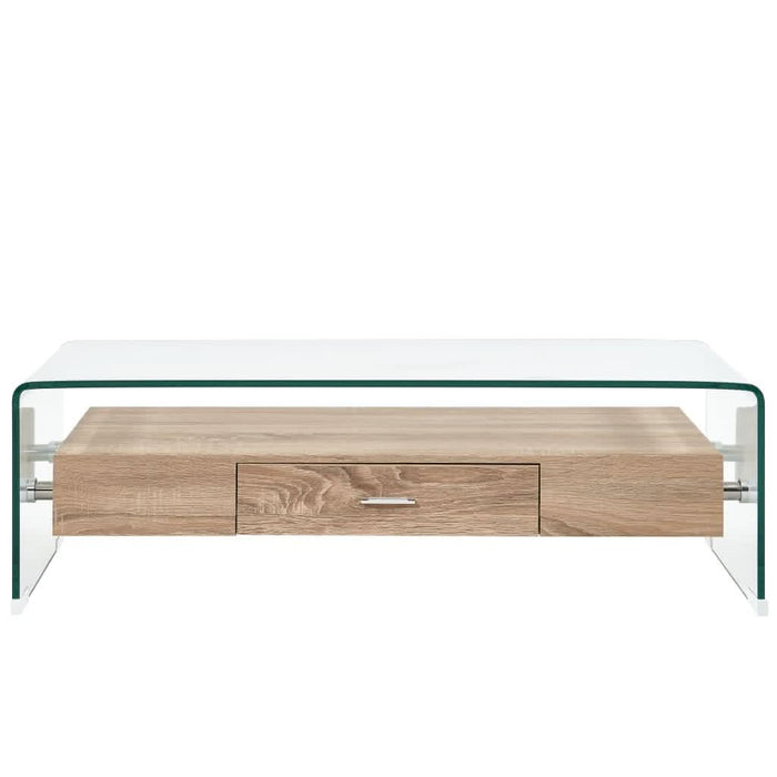 Măsuță de cafea, transparent, 98x45x31 cm, sticlă securizată - WALTI WALTI