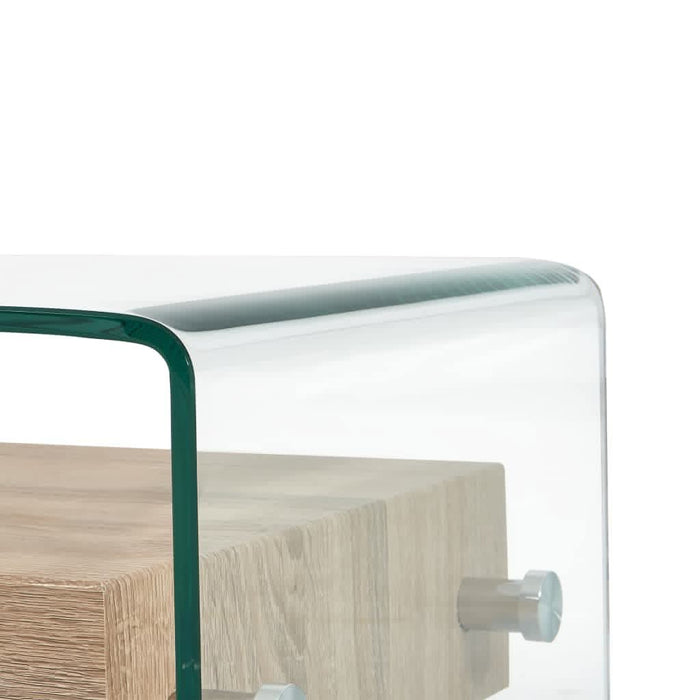 Măsuță de cafea, transparent, 98x45x31 cm, sticlă securizată - WALTI WALTI