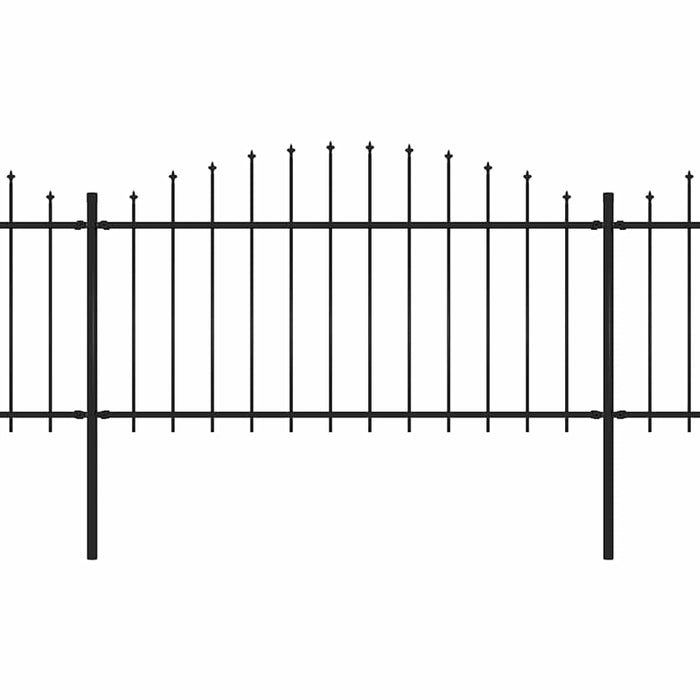 Gard de grădină cu vârf tip suliță din oțel 1603,5x150 cm, negru - WALTI WALTI
