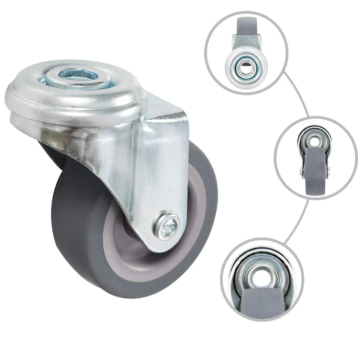 Roți pivotante cu gaură pentru șurub, 24 buc., 50 mm WALTI