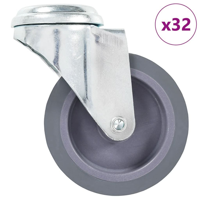 Roți pivotante cu gaură pentru șurub, 32 buc., 75 mm - WALTI WALTI