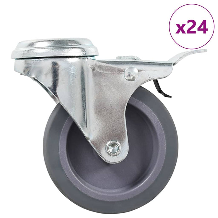 Roți pivotante cu gaură pentru șurub, 24 buc., 75 mm - WALTI WALTI