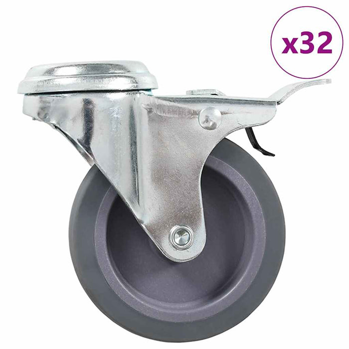 Roți pivotante cu gaură pentru șurub, 32 buc., 75 mm - WALTI WALTI