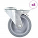 Roți pivotante cu gaură pentru șurub, 8 buc., 100 mm - WALTI WALTI