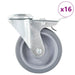 Roți pivotante cu gaură pentru șurub, 16 buc., 100 mm - WALTI WALTI