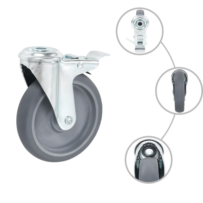 Roți pivotante cu gaură pentru șurub, 16 buc., 125 mm - WALTI WALTI