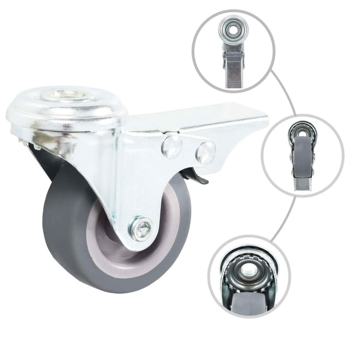 Roți pivotante cu gaură pentru șurub, 8 buc., 50 mm - WALTI WALTI