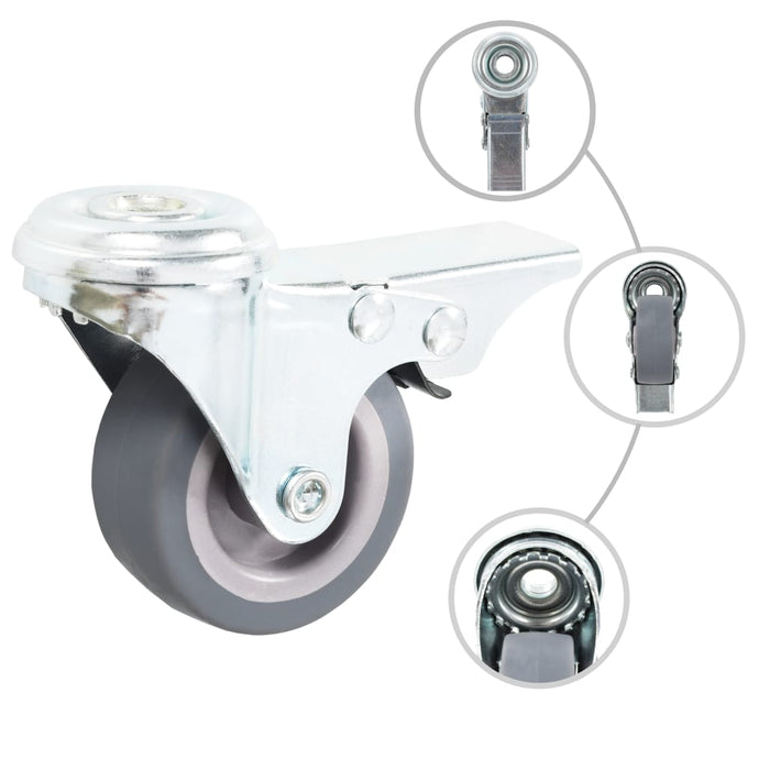 Roți pivotante cu gaură pentru șurub, 12 buc., 50 mm - WALTI WALTI