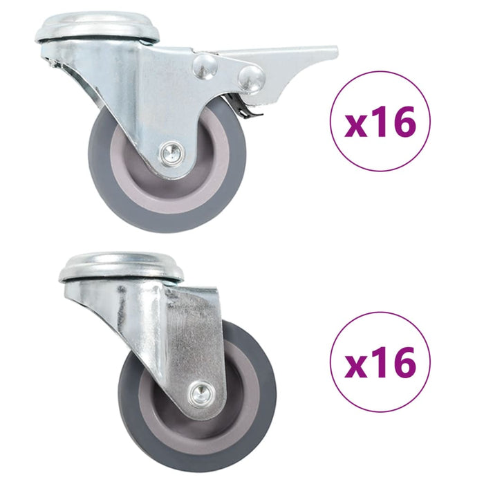Roți pivotante cu gaură pentru șurub, 32 buc., 50 mm - WALTI WALTI
