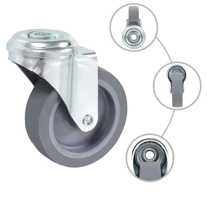 Roți pivotante cu gaură pentru șurub, 16 buc., 75 mm - WALTI WALTI