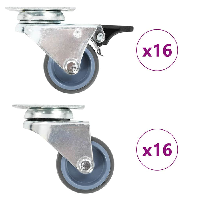 Roți pivotante duble, 32 buc., 50 mm - WALTI WALTI
