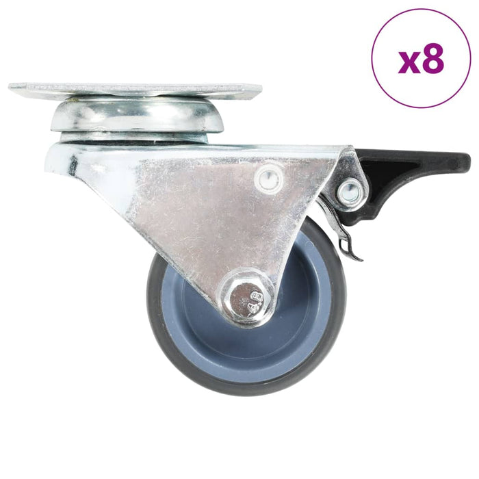 Roți pivotante duble, 8 buc., 50 mm WALTI