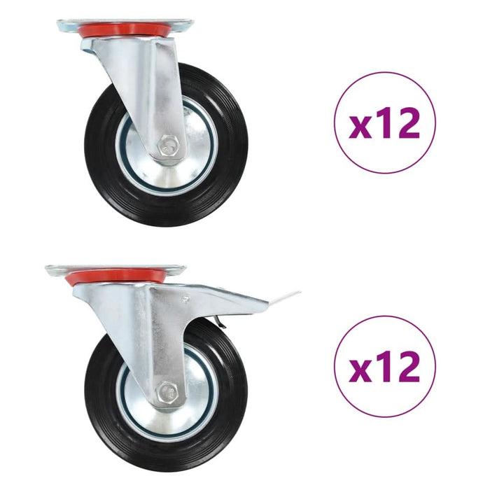 Roți pivotante, 24 buc., 160 mm - WALTI WALTI