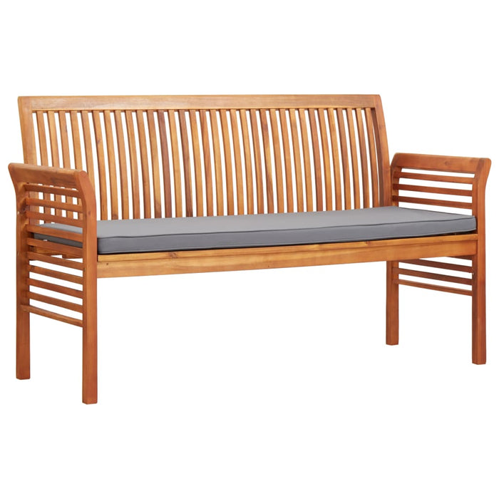 Bancă de grădină cu 3 locuri & pernă, 150 cm, lemn masiv acacia WALTI