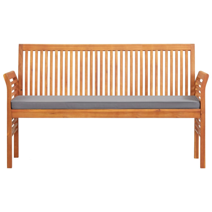 Bancă de grădină cu 3 locuri & pernă, 150 cm, lemn masiv acacia WALTI