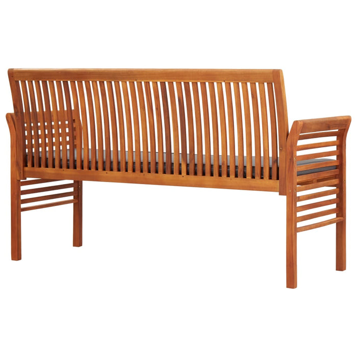 Bancă de grădină cu 3 locuri & pernă, 150 cm, lemn masiv acacia WALTI