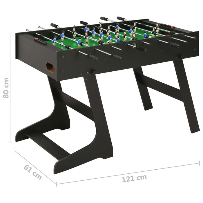 Masă de fotbal pliantă, negru, 121 x 61 x 80 cm - WALTI WALTI